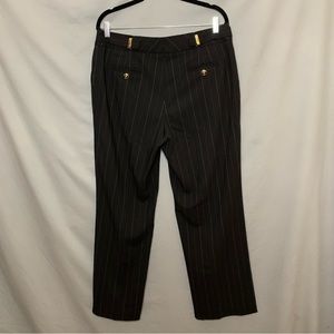 Escada black pinstripe pants